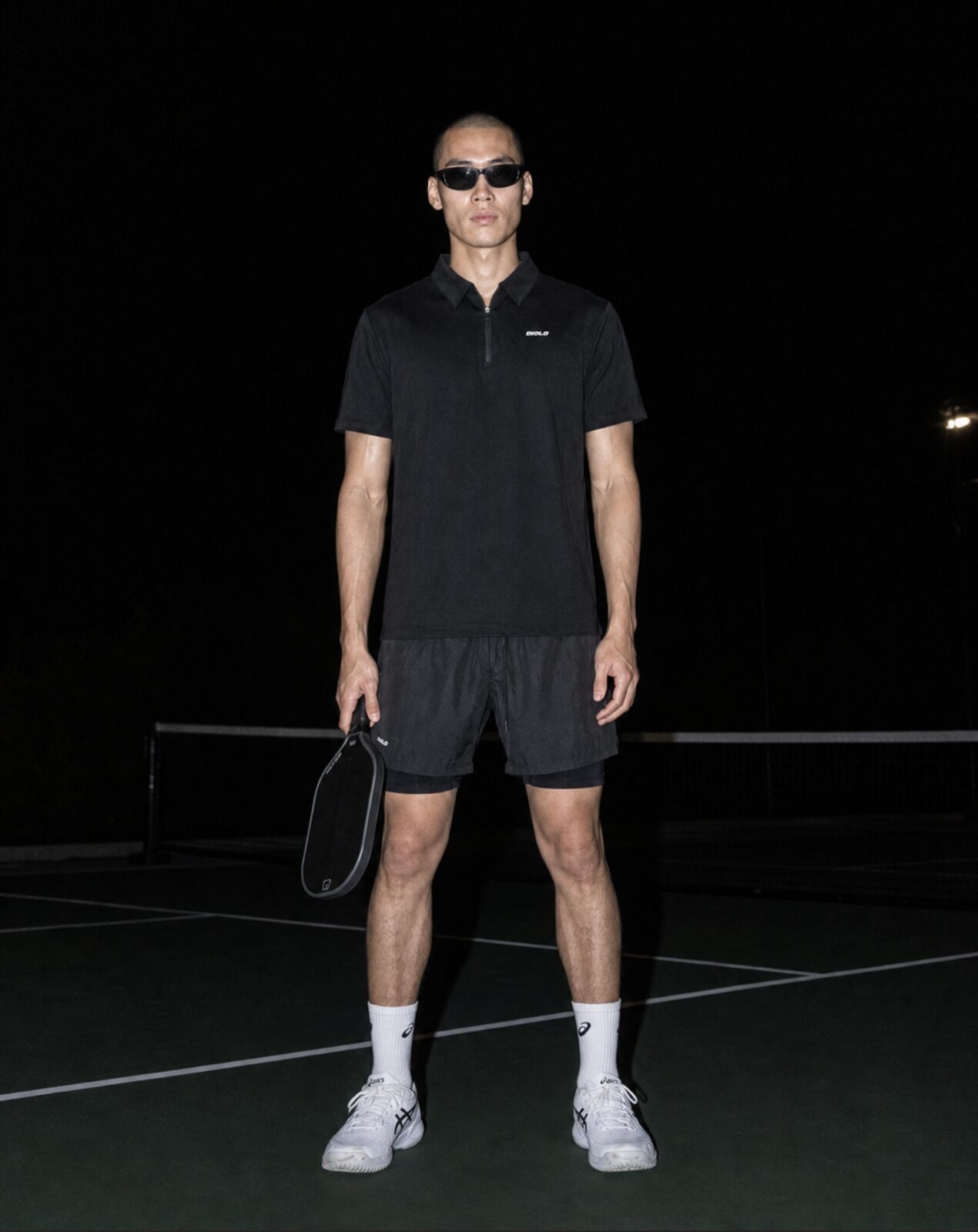 Diolo Baseline Polo in black — detail