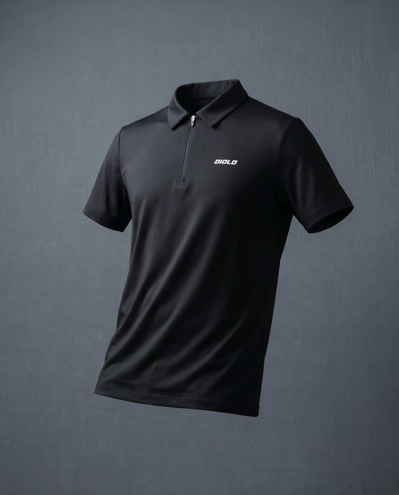 Diolo Baseline Polo in black — detail