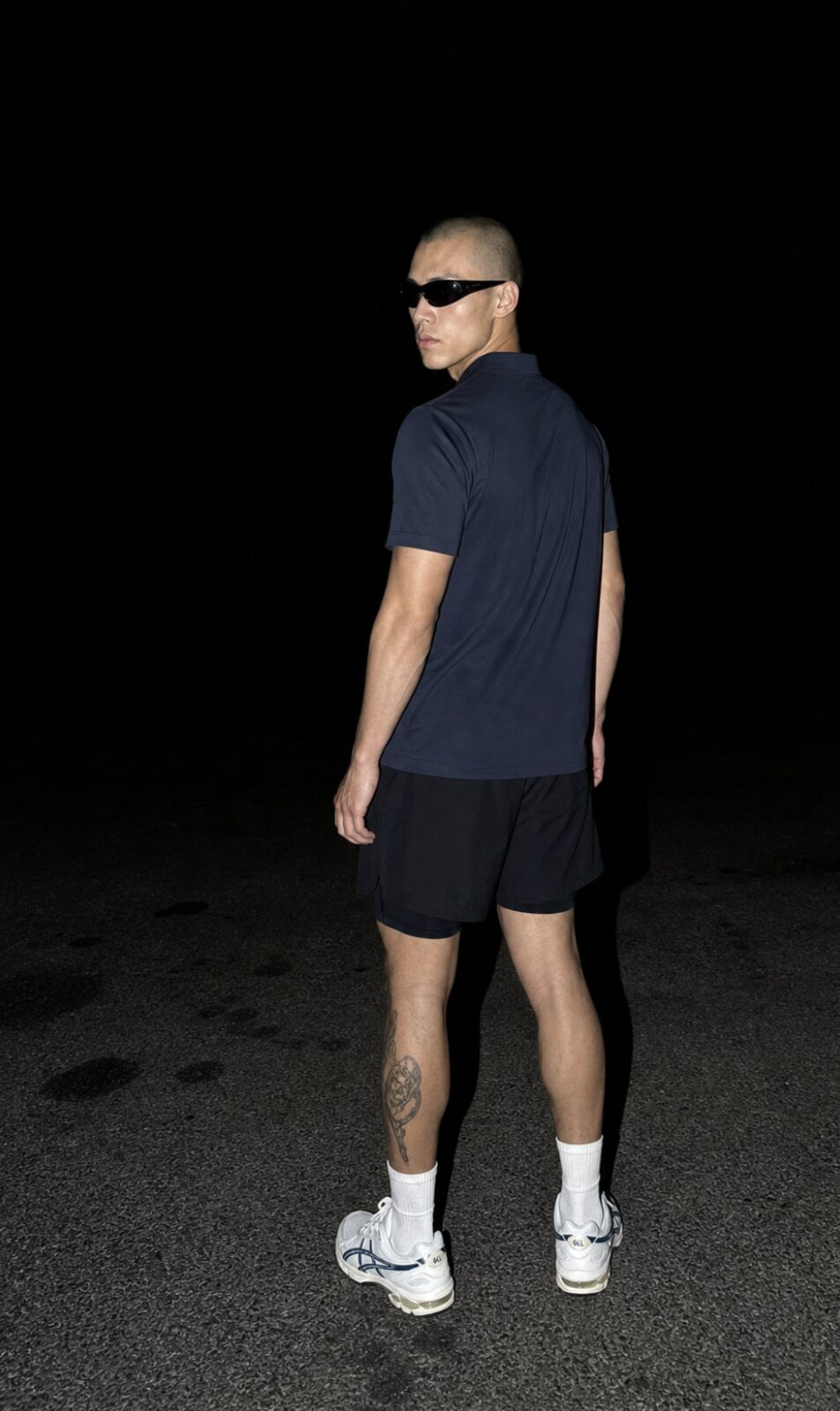 Diolo Baseline Polo in navy — detail
