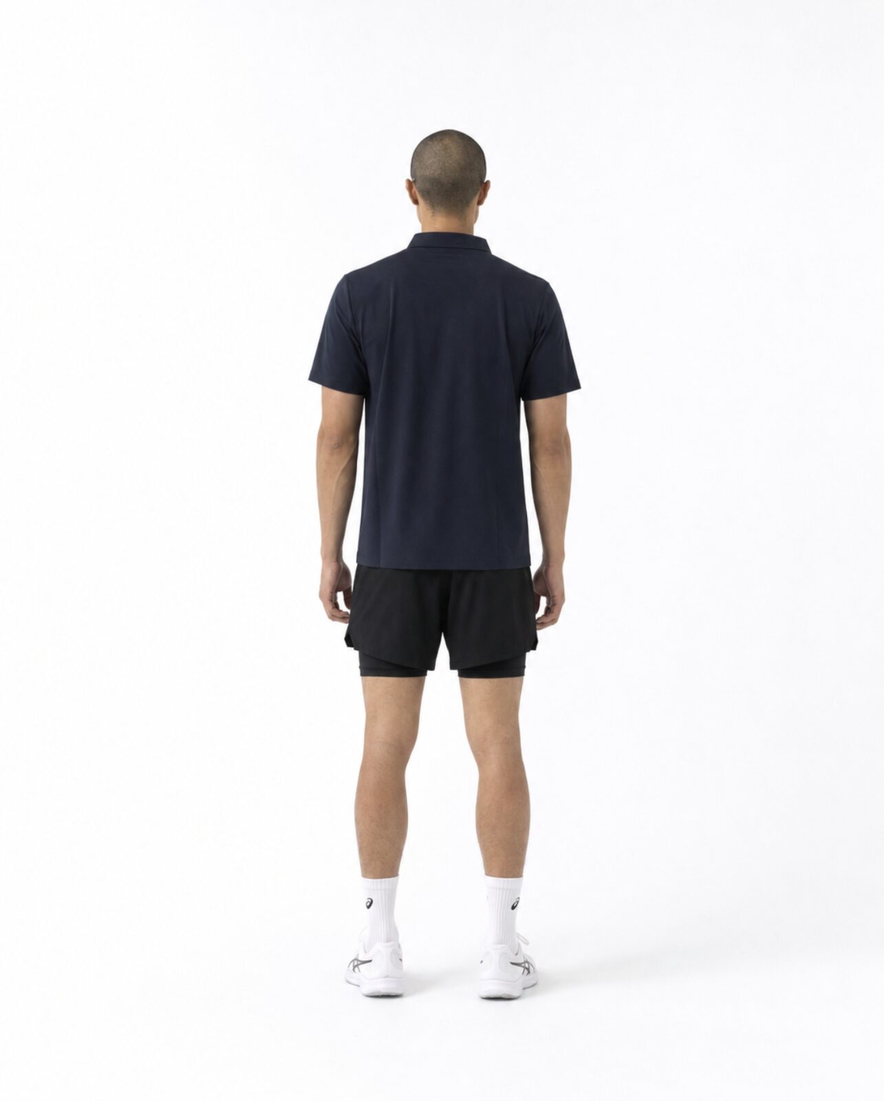 Diolo Baseline Polo in navy — detail
