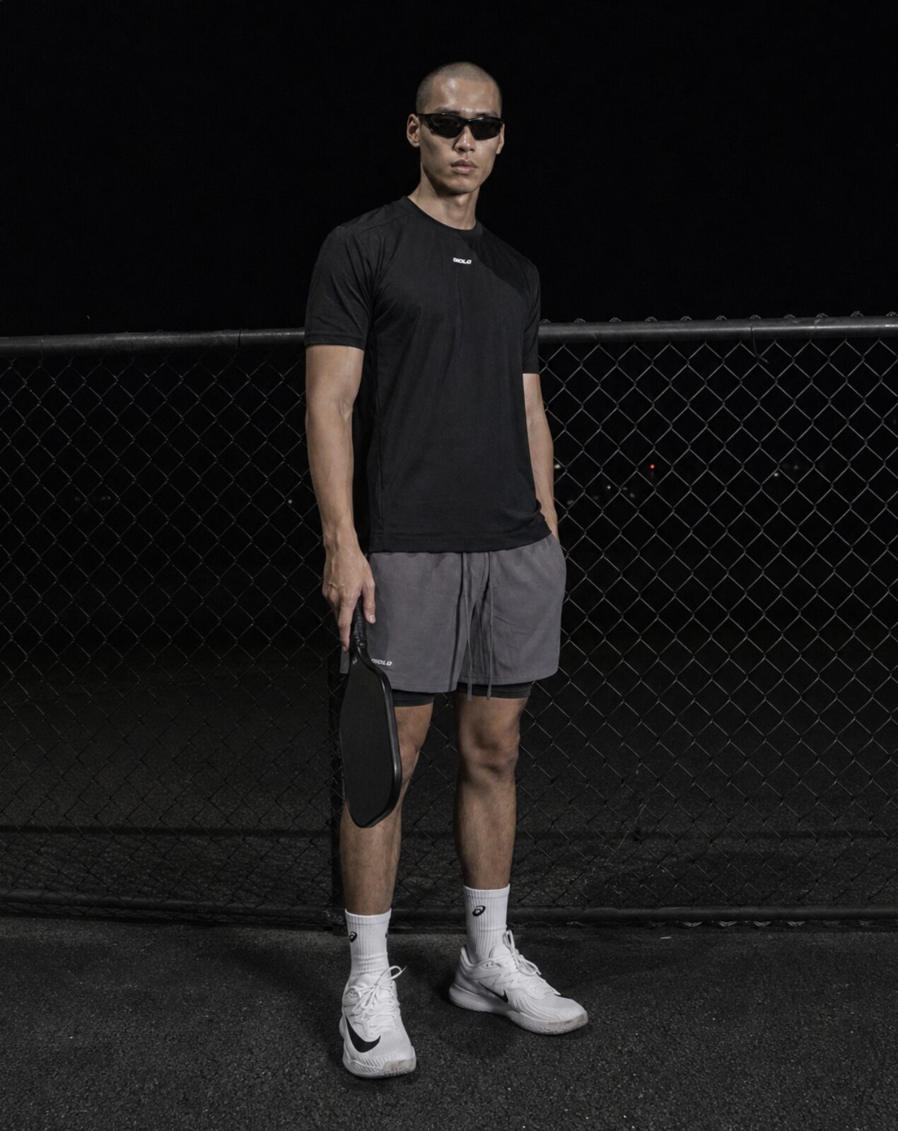 Diolo Kinetic Tee in black — detail