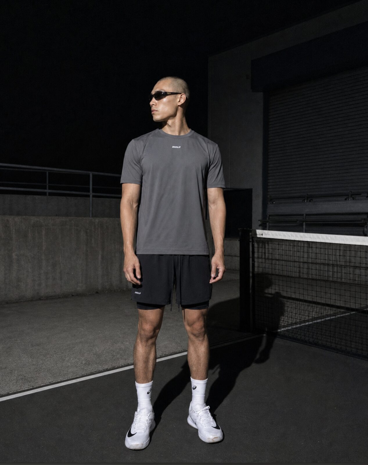 Diolo Kinetic Tee in grey — detail