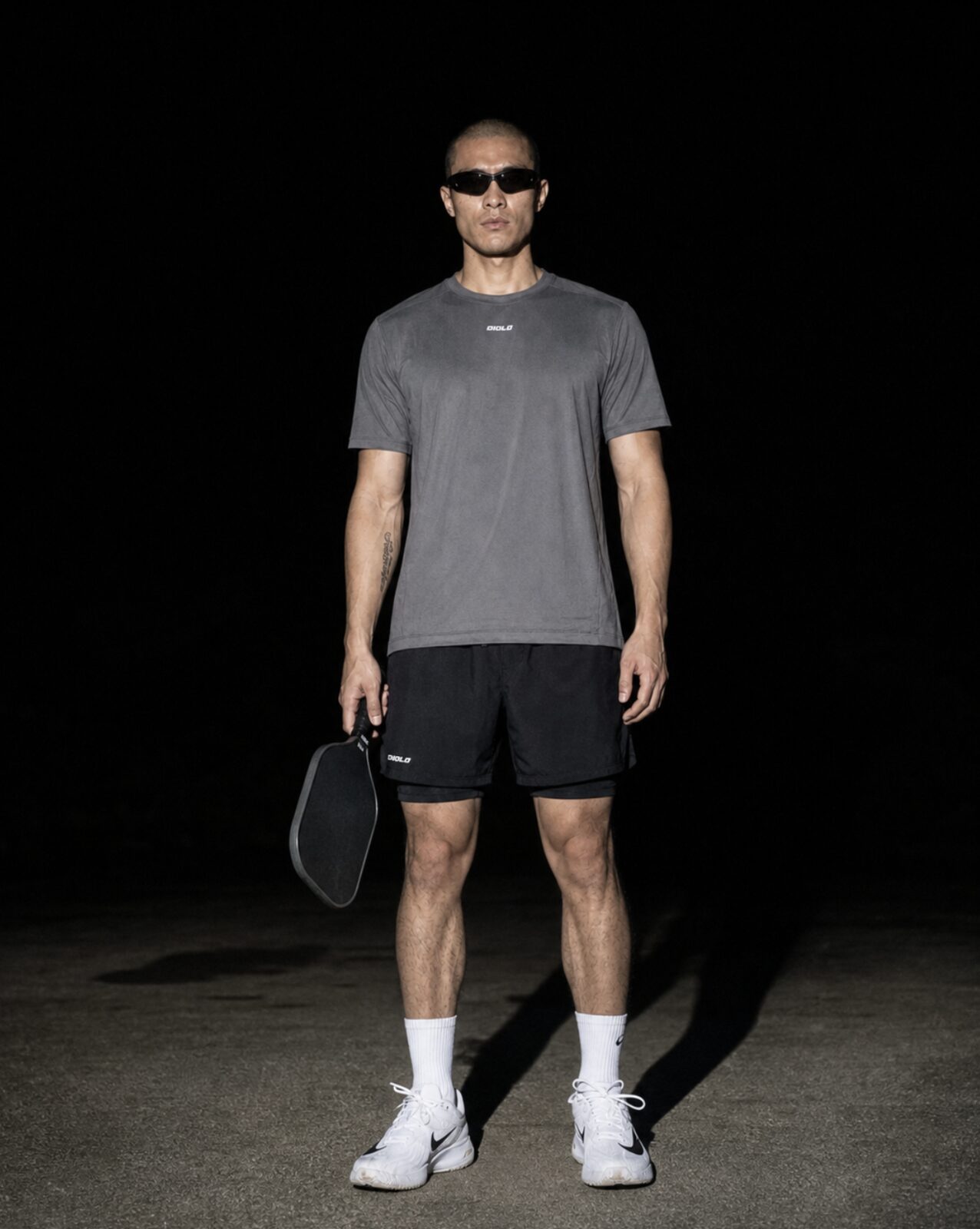 Diolo Kinetic Tee in grey — detail