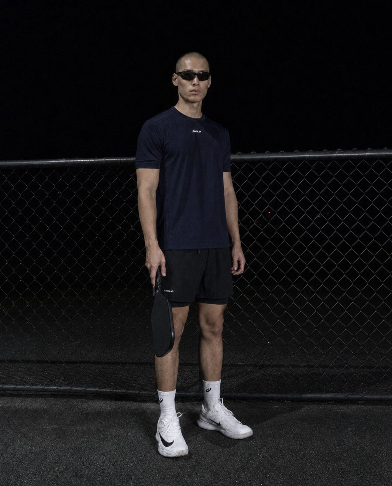 Diolo Kinetic Tee in navy — detail