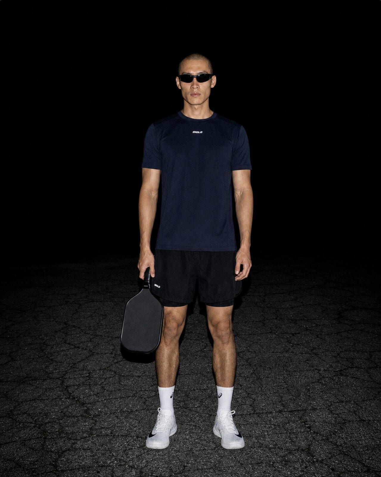 Diolo Kinetic Tee in navy — detail