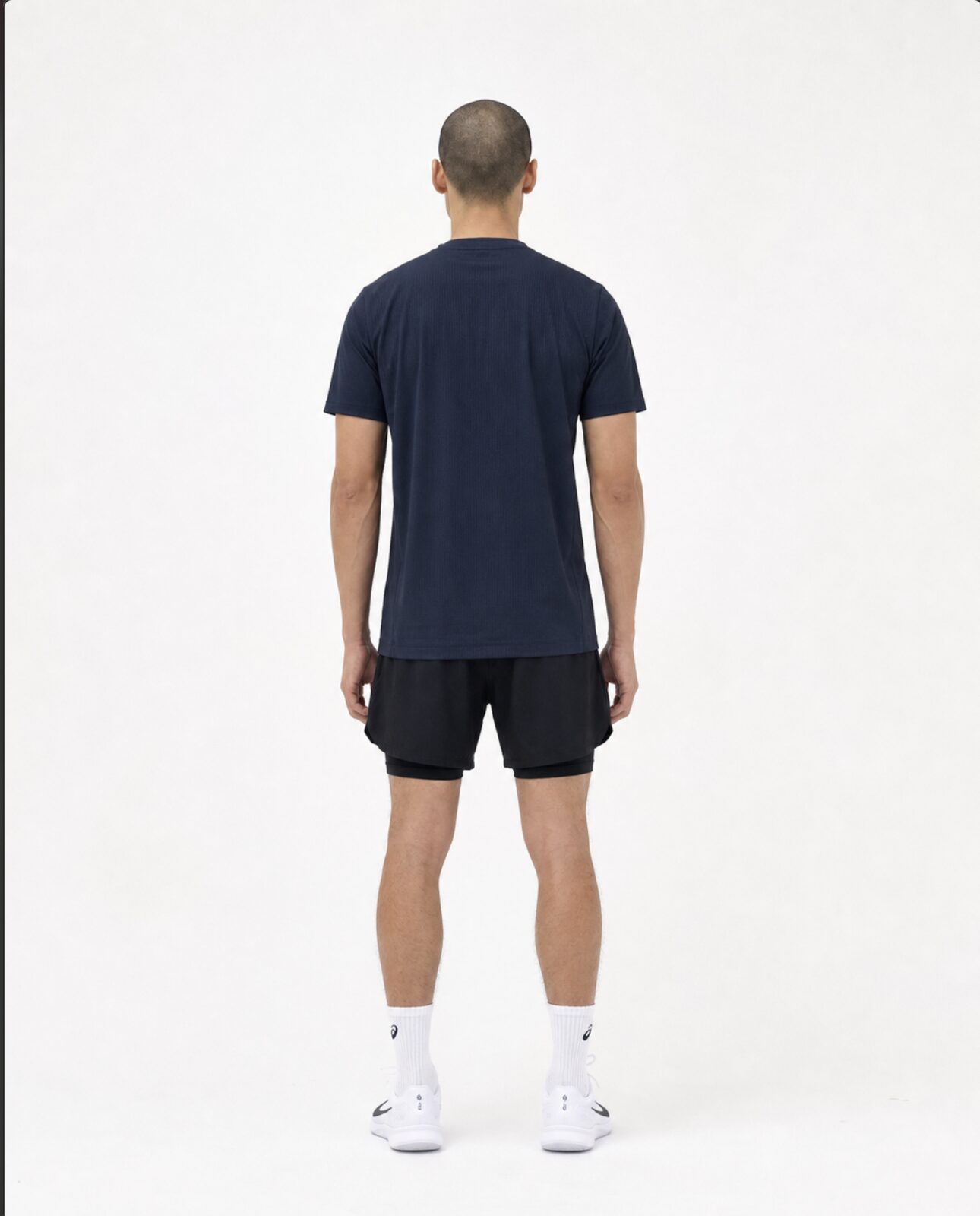 Diolo Kinetic Tee in navy — detail